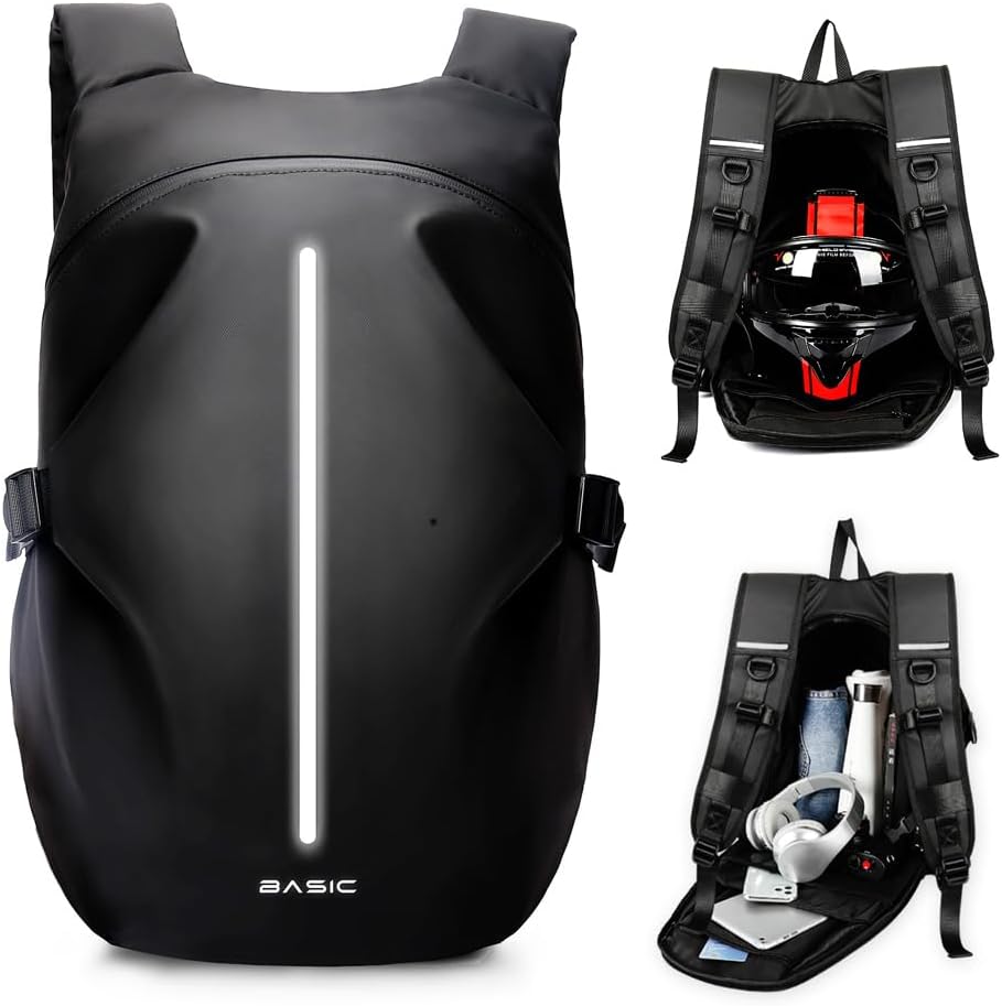 Motorradrucksäcke für Herren, wasserdichter Helmrucksack, Motorradzubehör, Laptoptaschen, Reiserucks