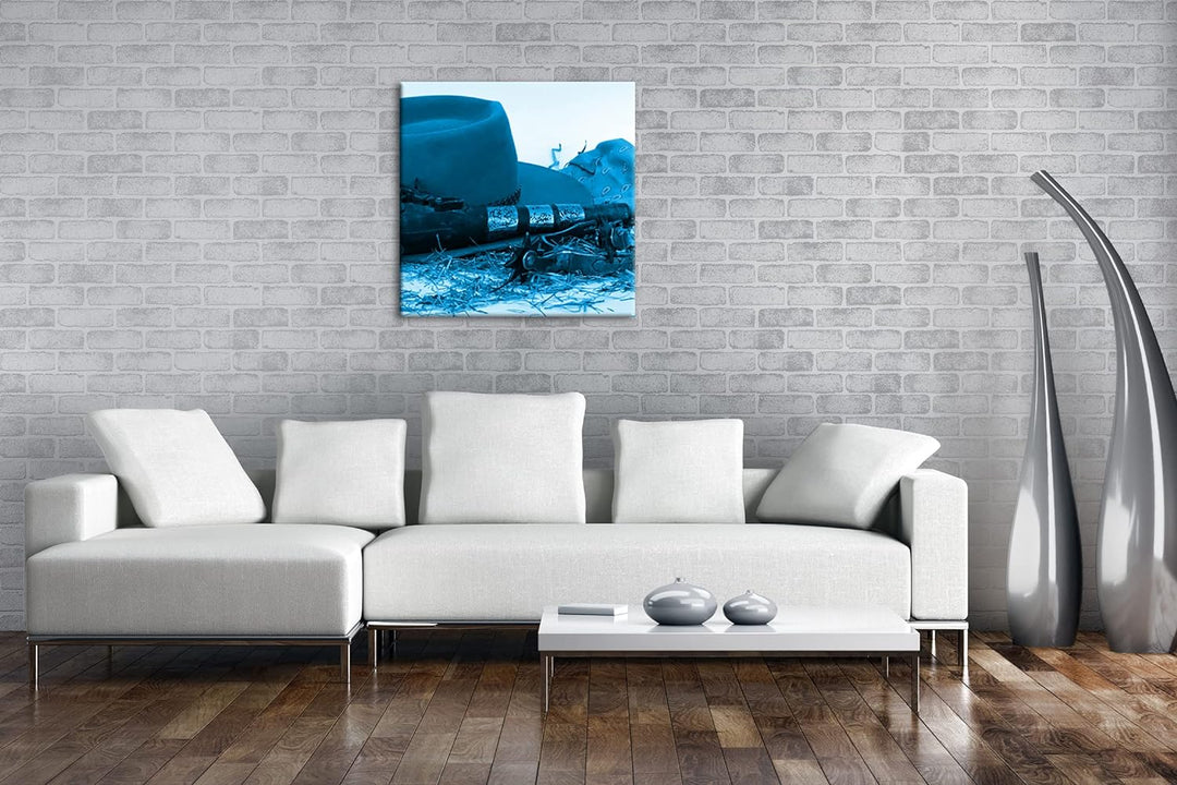 deyoli Wilder Westen Format: 70x70 Effekt: Zeichnung als Leinwandbild, Motiv auf Echtholzrahmen, Hoc