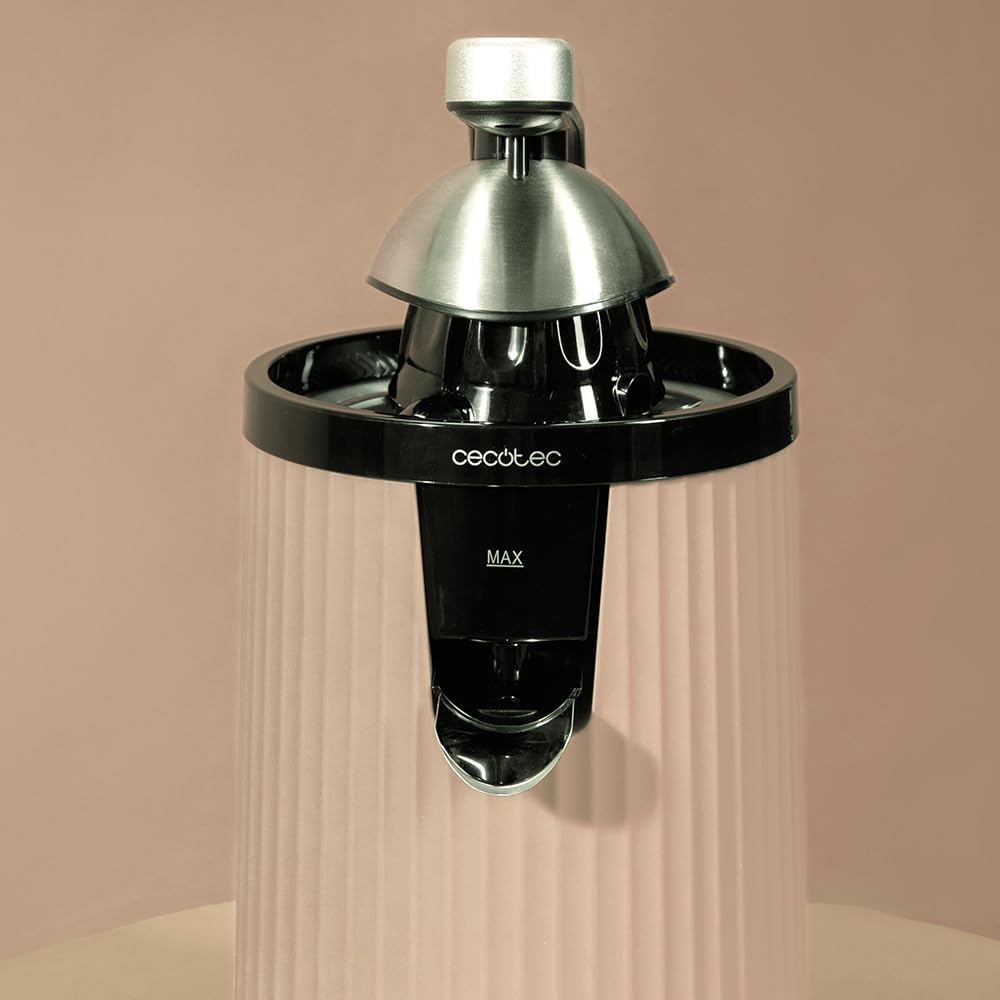 Cecotec Elektrische Zitruspresse mit Arm für Orangen und Zitrusfrüchte Xqueeze RetroJuice 600 Beige.