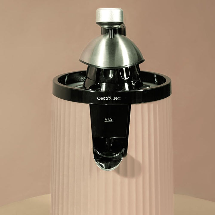 Cecotec Elektrische Zitruspresse mit Arm für Orangen und Zitrusfrüchte Xqueeze RetroJuice 600 Beige.