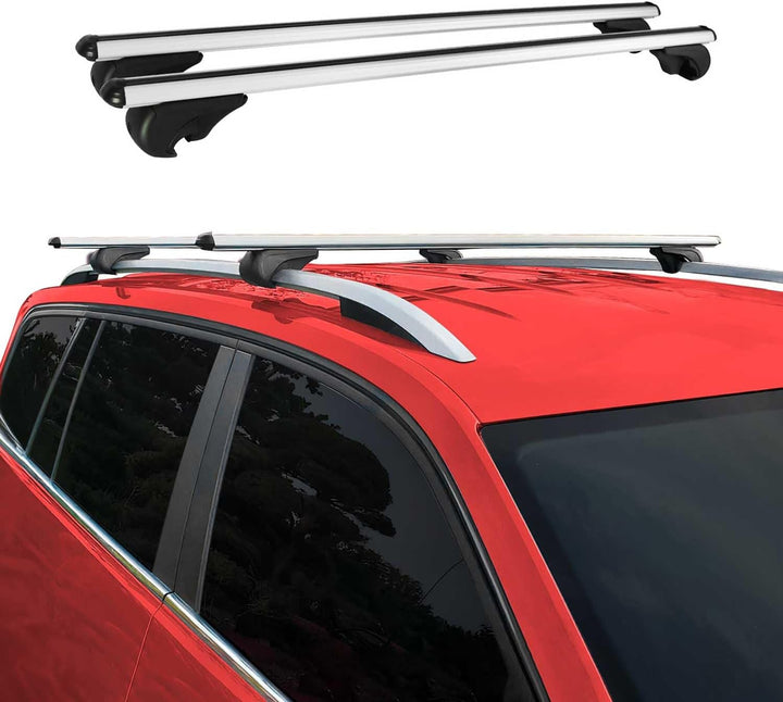 OMAC Dachträger kompatibel mit Nissan Qashqai 2007-2014 Gepäckträger Grundträger Alu Grau 2X Qashqai