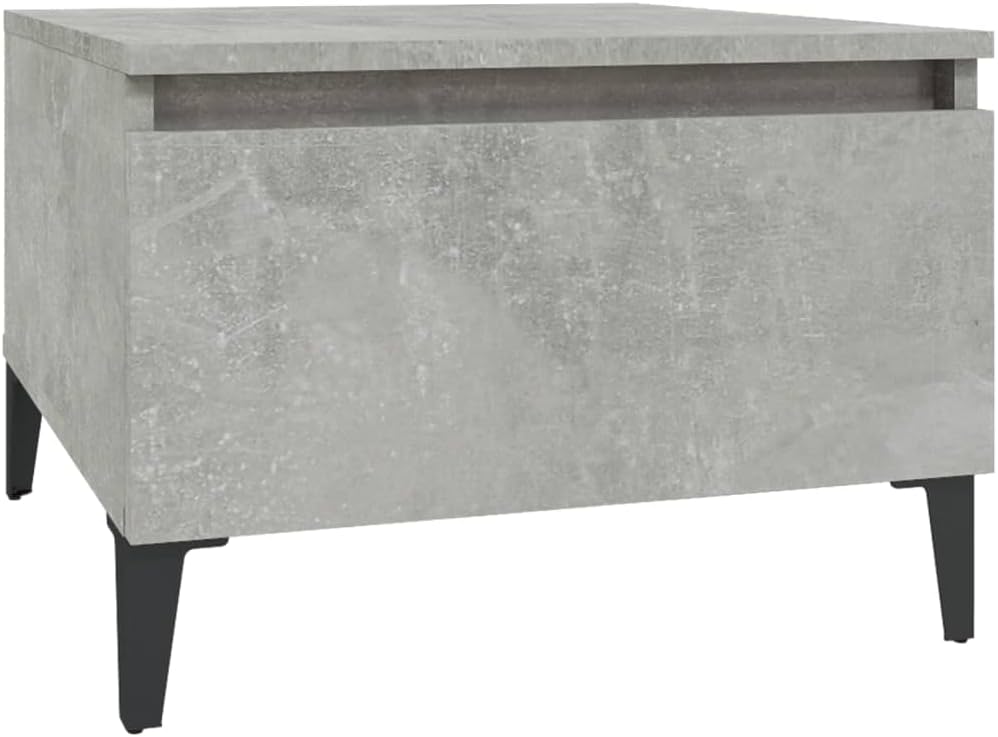 FIRBNUS Beistelltische 2 STK. Betongrau Beistelltisch Sofa Beistelltisch mit Schublade Beistelltisch