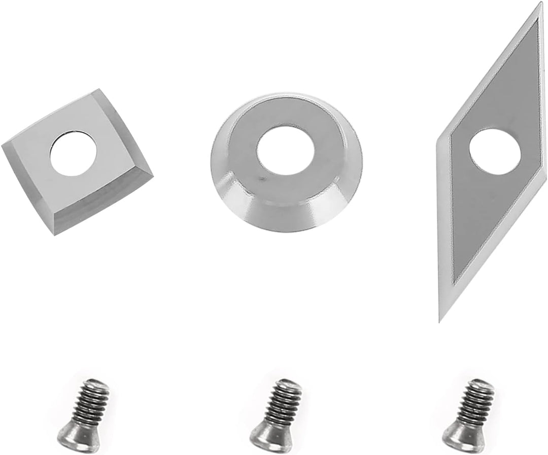 Hartmetall Wendeschneidplatten 3 Stück,CEIEVER CNC Hartmetall Einsatzschneider mit 3 Stück M4 Schrau