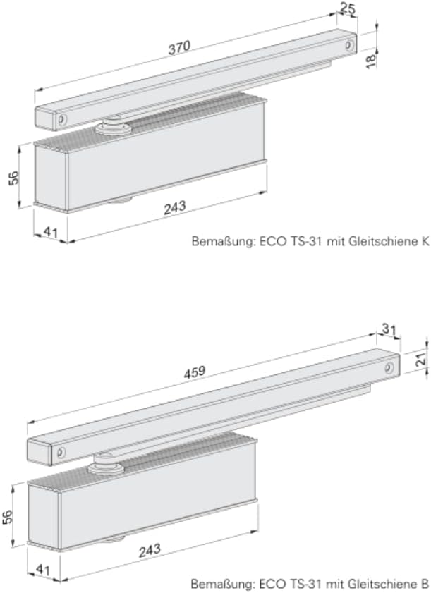 ECO-Schulte Der ECO Newton TS-31 GS-K Schliesskraft 1-3 nach EN ist ein hochwertiger Türschliesser O