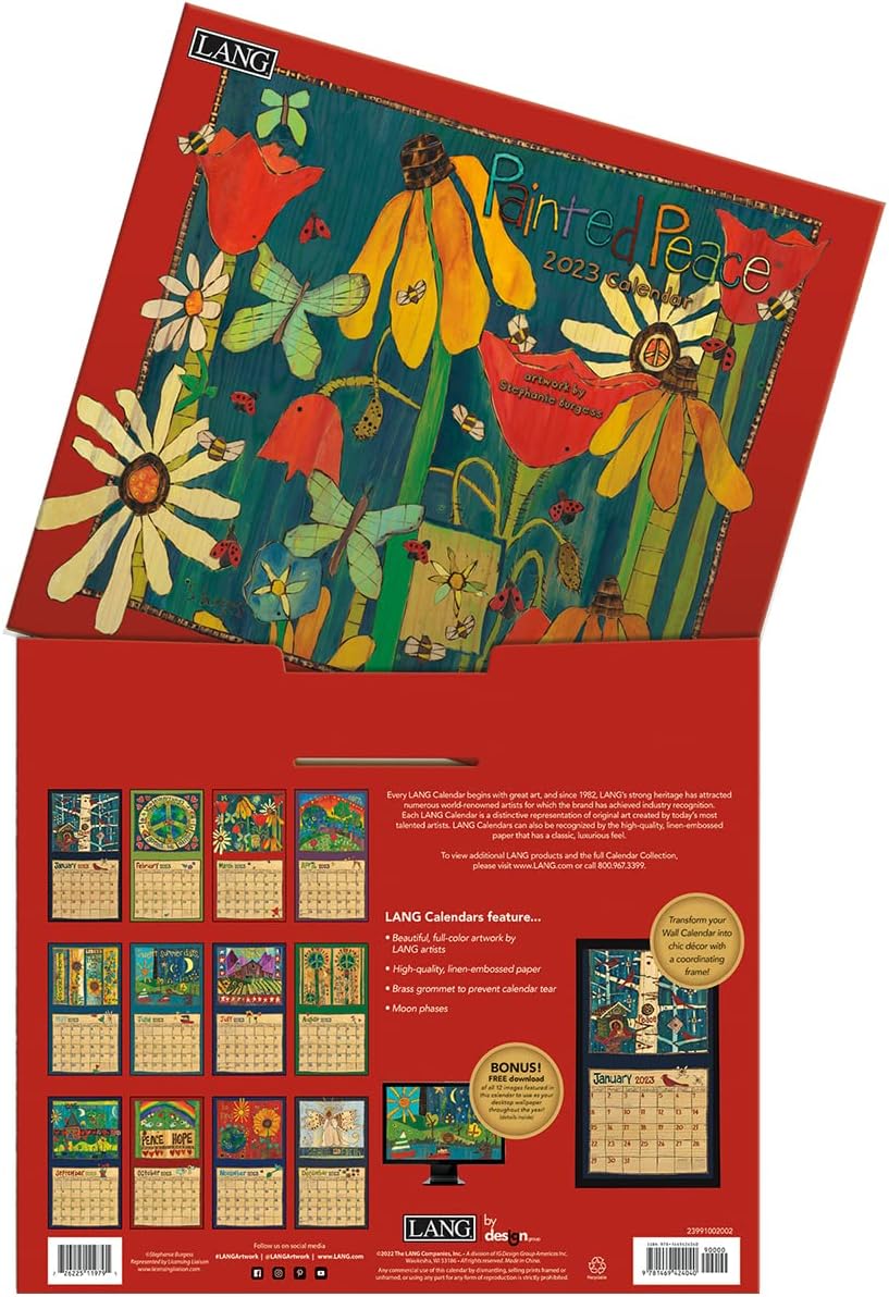 LANG Wandkalender 2023 von Painted Peace, 2023