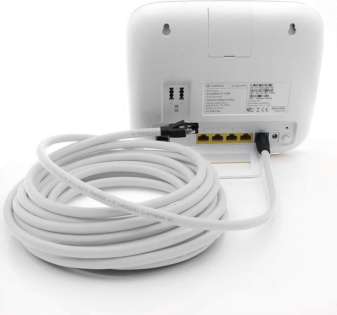 1CONN 10m Cat8 Gigabit Ethernetkabel Netzwerkkabel 40Gb s S FTP LSZH Cat 8 Datenkabel Rj45 grau - 1