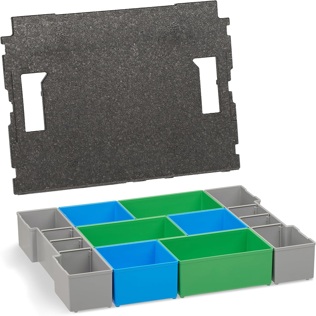 Bosch Sortimo L-box Einlagen | 3er Set Werkzeugkoffer Einlagen für LBoxx altes Modell inkl. Einsatz