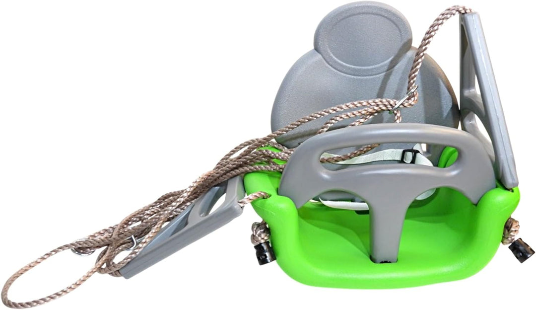 Loggyland Mitwachsender Babyschaukelsitz 3in1 von 3 bis 12 Jahre I Kleinkind I mitwachsend I grau ap