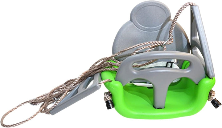 Loggyland Mitwachsender Babyschaukelsitz 3in1 von 3 bis 12 Jahre I Kleinkind I mitwachsend I grau ap