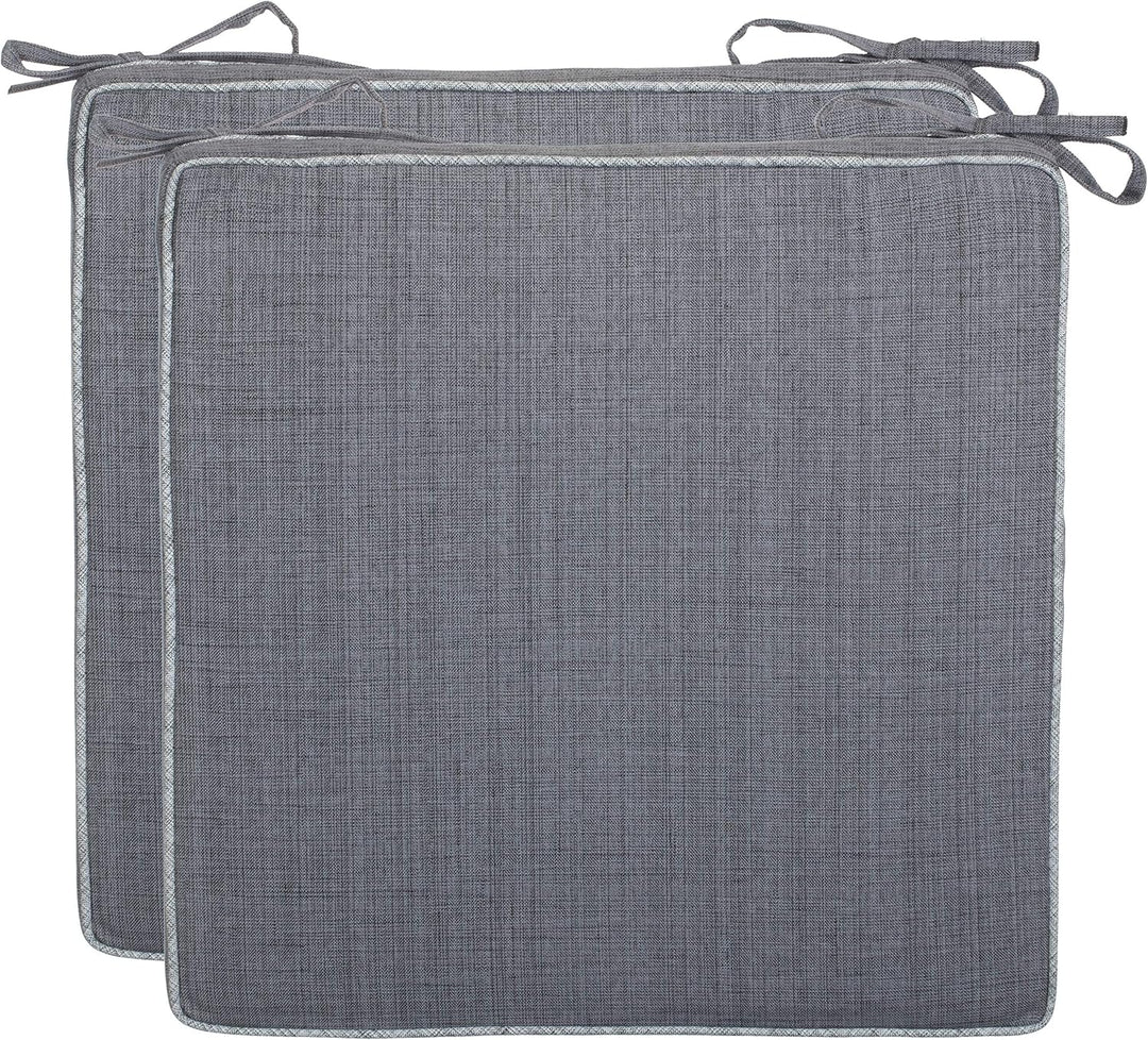 Brandsseller Outdoor Garten Sitzkissen Auflagen Kissen mit Paspel - Leinenoptik Uni - Schmutz- und W