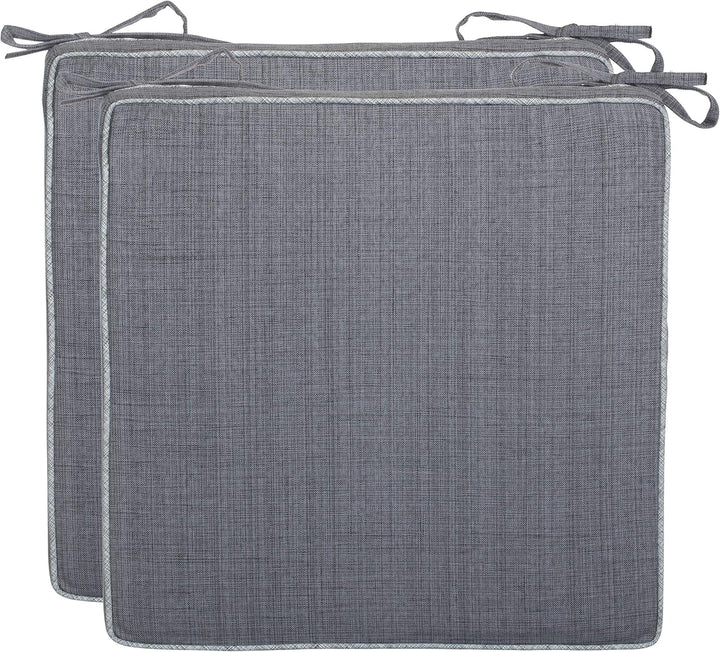 Brandsseller Outdoor Garten Sitzkissen Auflagen Kissen mit Paspel - Leinenoptik Uni - Schmutz- und W