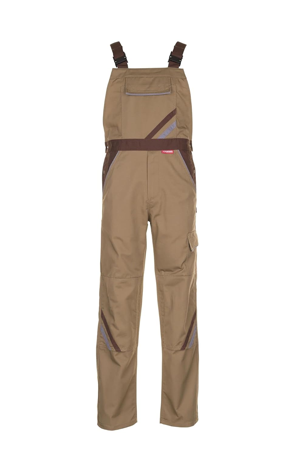 Planam 2334040 Highline Latzhose, Khaki/Braun/Zink, Grösse 40 Khaki/Braun/Zink 40, Khaki/Braun/Zink