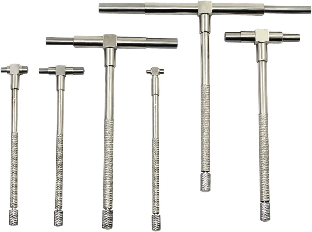 ANCLLO 6er Pack Präzisionsteleskoplehre 8-150mm Innen T Bohrlochlehre Set