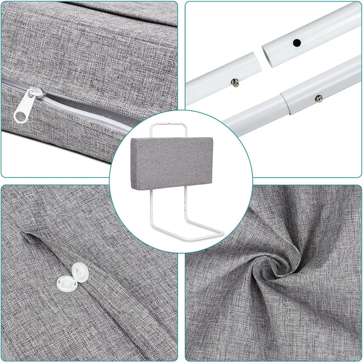 Ansobea 60x28cm Bettgitter Rausfallschutz Babybettgitter, Kinderbettgitter 5-Loch Höhenverstellbar,