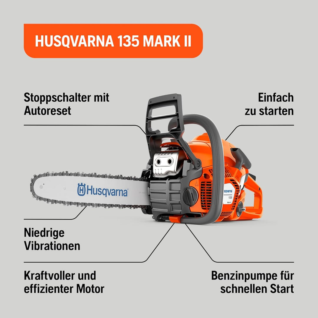 Husqvarna 967861814 Motorsäge 135 II, Handbetrieben