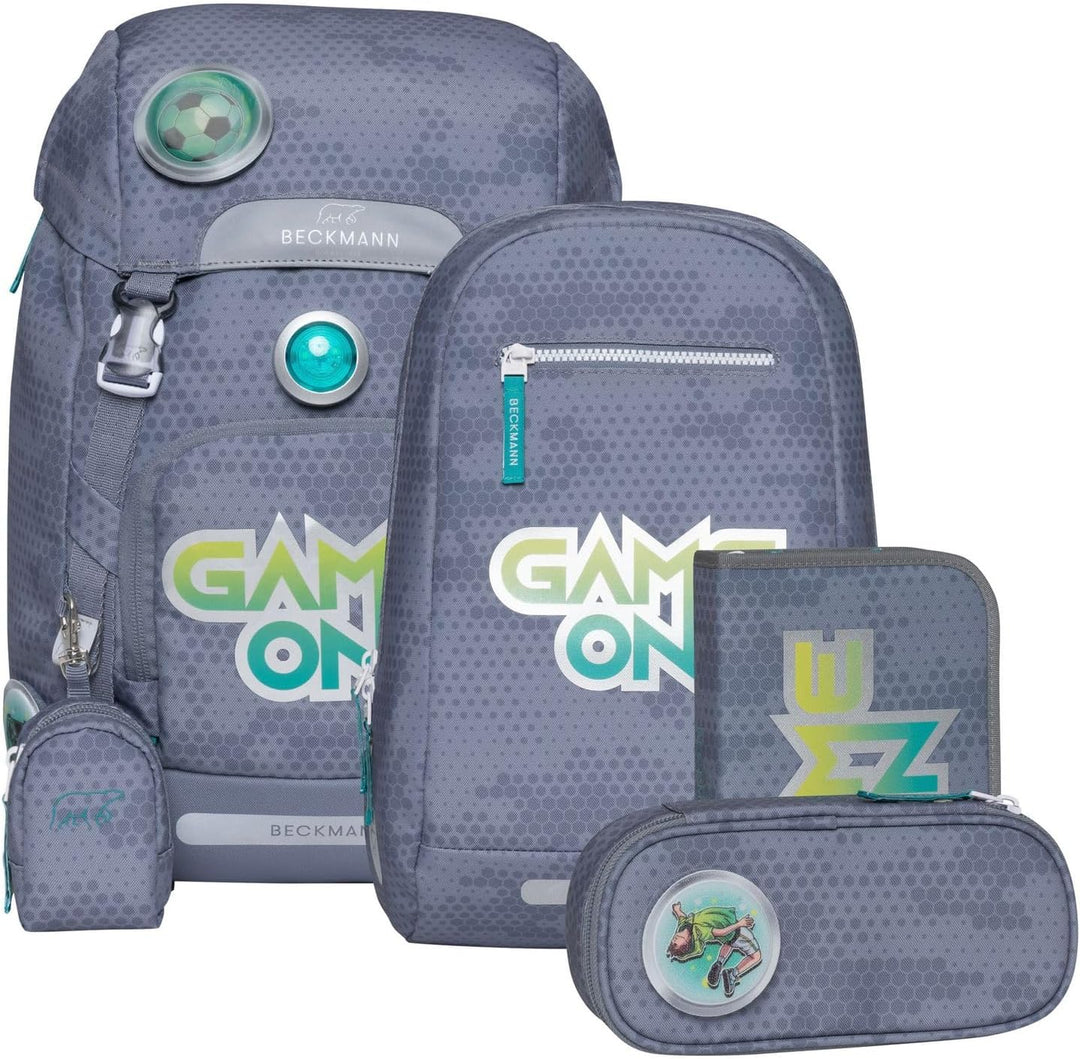 BECKMANN Classic Schoolbag Set 6-teilig 22L Game On