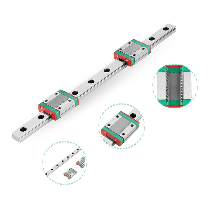 Lineare Führungsschiene, 250 mm Lineare Führungsschiene aus Lagerstahl MGN12 Miniatur-Führungsschien