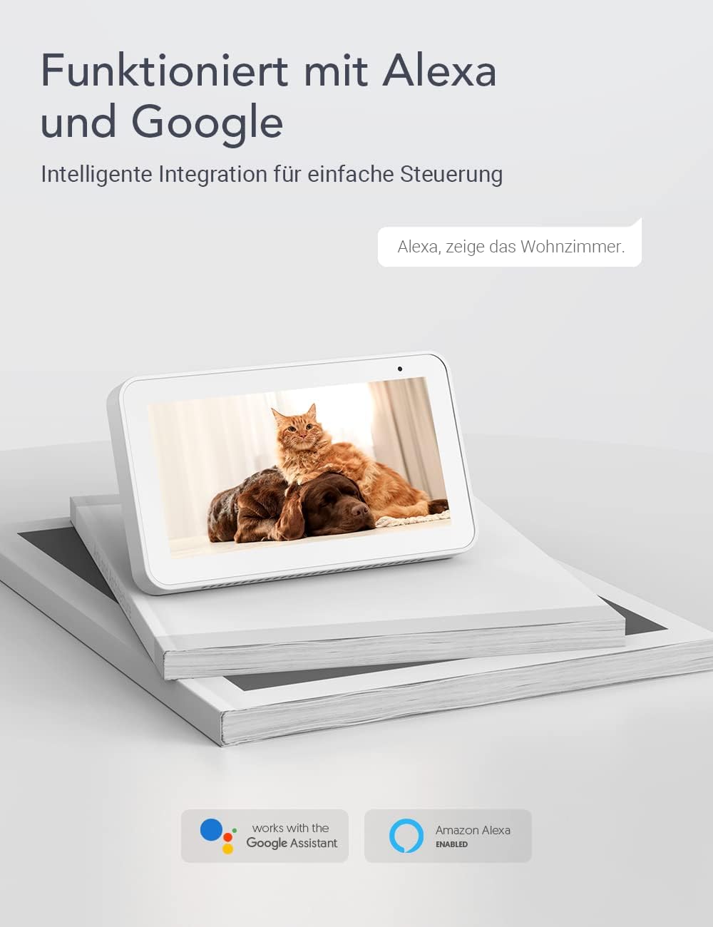 nooie Babyphone mit Kamera 2K, 360° Babyphone WLAN Überwachungskamera innen, Hundekamera mit App, Be