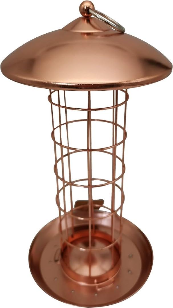 Dehner Natura Wildvogel-Meisenknödelsäule Joelle, Ø 16 cm, Höhe 30 cm, Metall, Kupfer & Natura Wildv