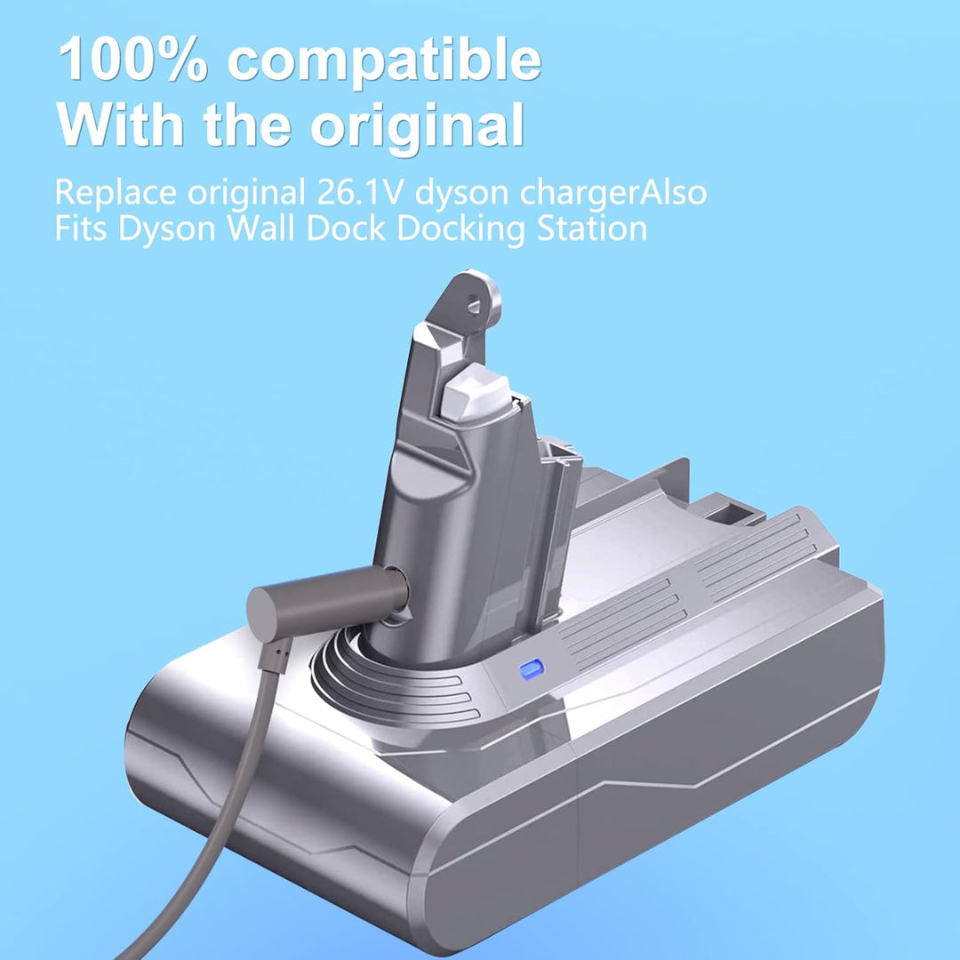 POANES 26.1V Staubsauger Ladegerät Ersatz für Original Dyson V8 V7 V6 Absolute Ladekabel für Dyson A