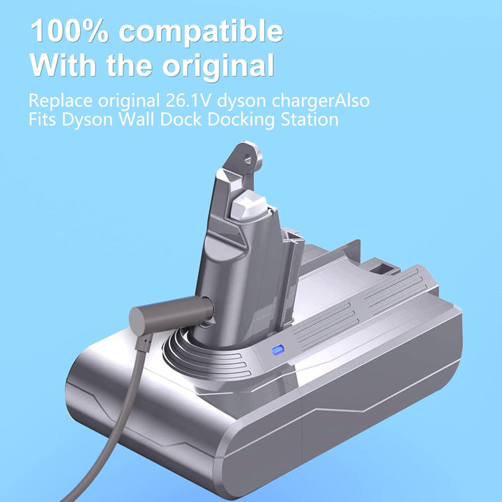 POANES 26.1V Staubsauger Ladegerät Ersatz für Original Dyson V8 V7 V6 Absolute Ladekabel für Dyson A