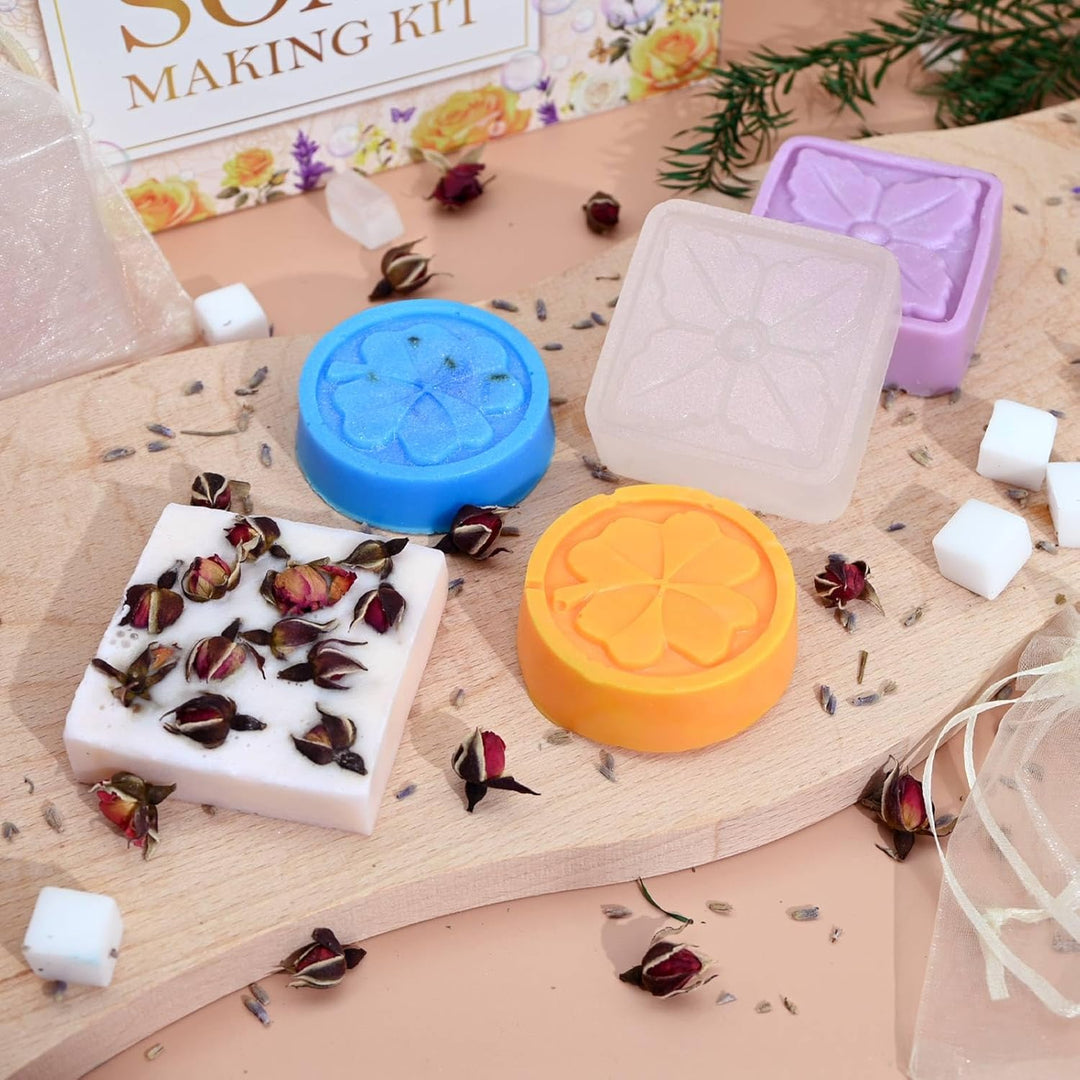 Vezerd Seife Selber Machen, Kreative Bastelset Erwachsene DIY Set Seifenherstellung mit Seifenform,