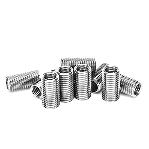 10Pcs Gewindeeinsatz Reparaturmutter Gewindeschlitzen Weibliche M12 und Männliche M16 Schraubbuchse,