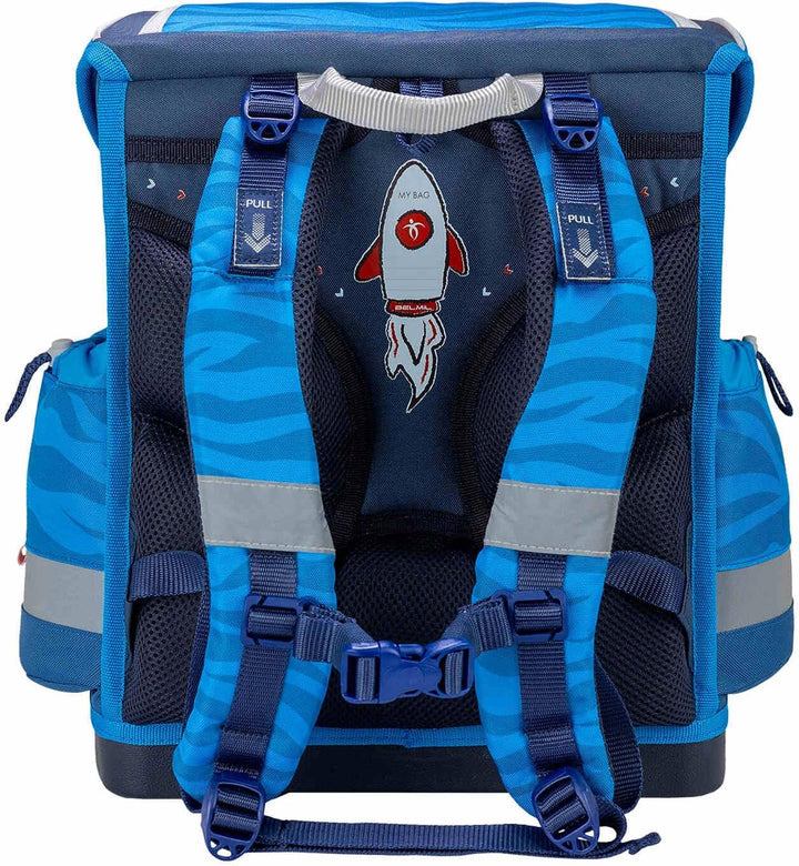 Belmil Classy Plus Schulranzen Set 5-teilig mit Brustgurt (405-78/AG/S) Animal Kingdom, Animal Kingd