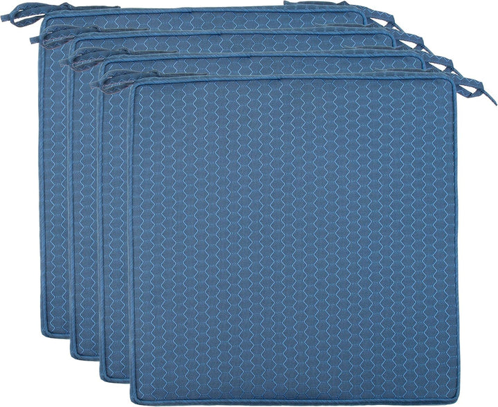 Brandsseller Outdoor Garten Sitzkissen Auflagen Kissen mit Paspel - Waben-Optik - Schmutz- und Wasse