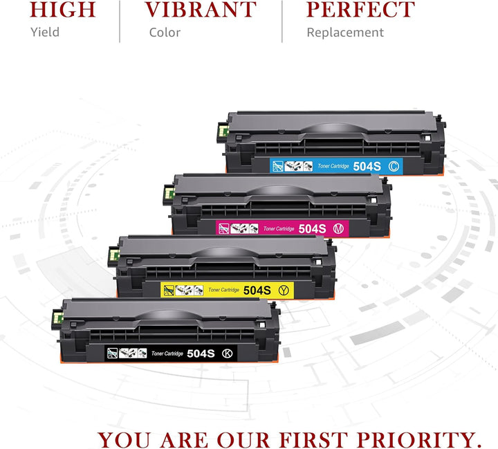 Toner Kingdom CLT-504S Tonerkartusche Kompatibel für Samsung CLT-P504C mit Xpress C1860FW C1810W CLX