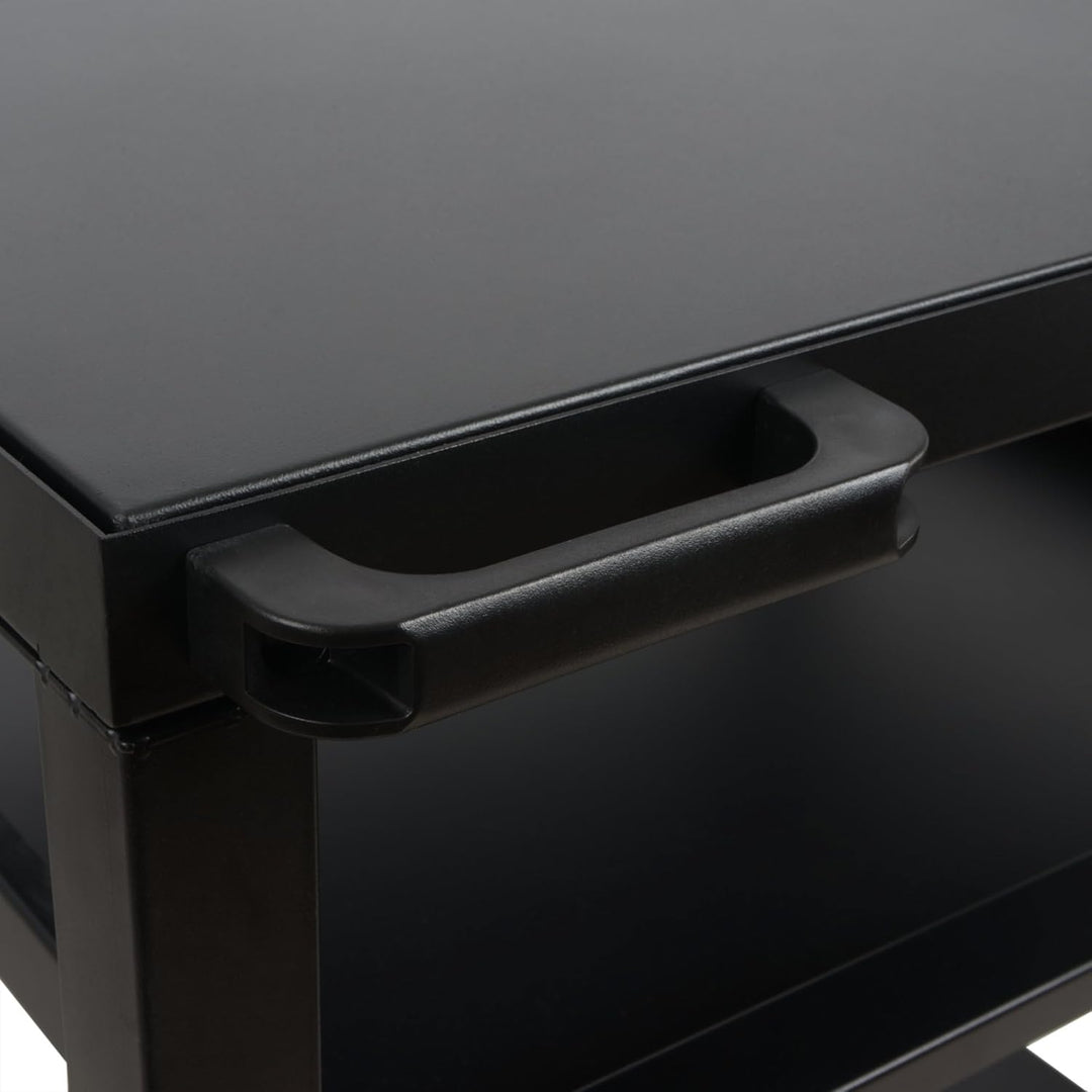 BBQ-Toro Grillwagen 80 x 65,5 x 86,5 cm | Schwarz | Grilltisch mit grosser Arbeitsfläche | Grill Bei