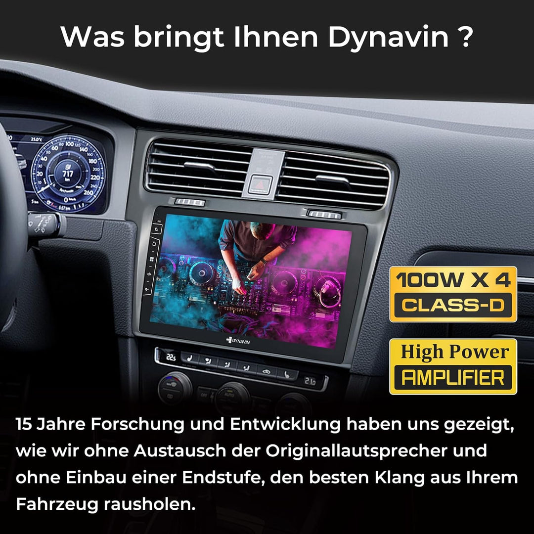 DYNAVIN Android Autoradio Navi für VW Golf 7 Golf VII, mit 4 * 100W DSP Verstärker | DAB+ Radio; Kom