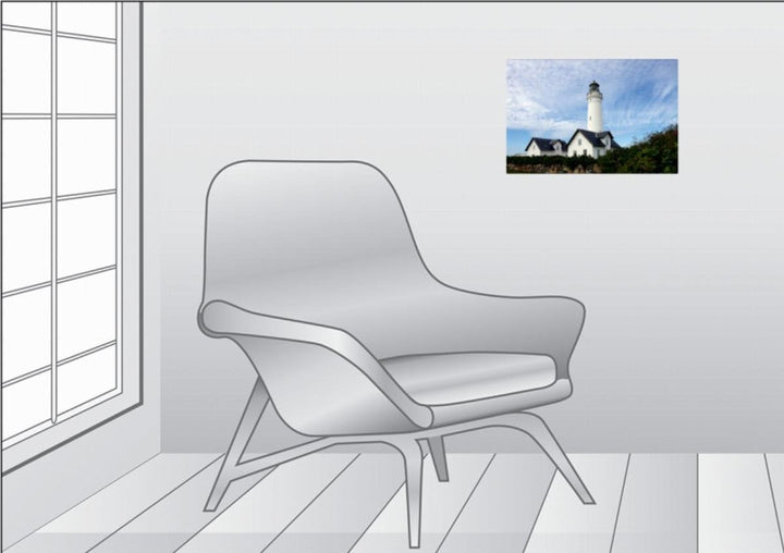 Premium Textil-Leinwand 45 x 30 cm Quer-Format Hirtshals Fyr | Wandbild, HD-Bild auf Keilrahmen, Fer