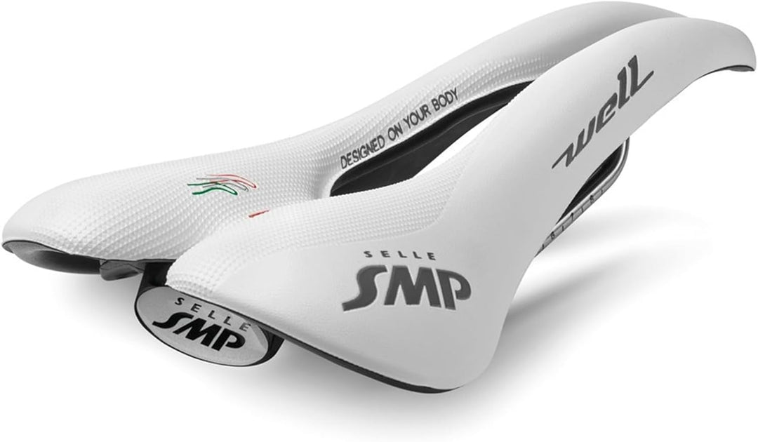 SMP Unisex – Erwachsene Well Sattel, weiss, Einheitsgrösse