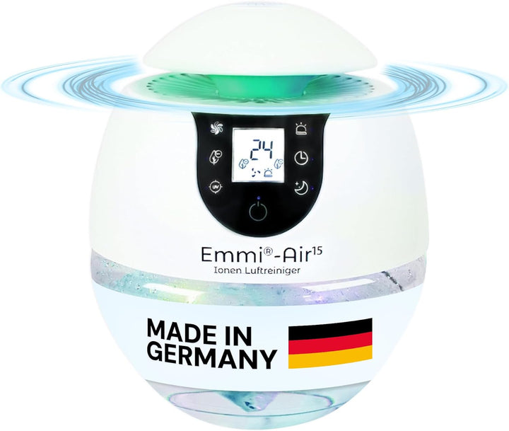 Emmi®-Air Ionen Luftreiniger fördert das Frische Gefühl – Raumluft dauerhaft säubern gegen Staub, Ba