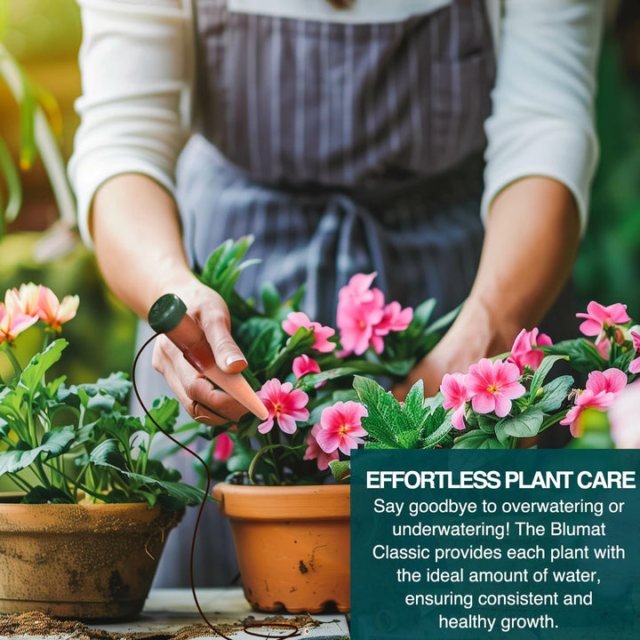 Blumat 12500 Bewässerung für Pflanzen, Pflanzenbewässerung Wasserspender, Terracotta/grün (9 Stück)