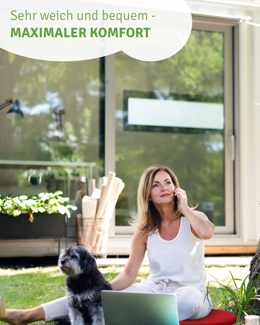 TECHNIGART Knie-Kissen fรผr Indoor & Outdoor - Sitz-Polster fรผr unterwegs, Garten-Arbeit, Camping, et