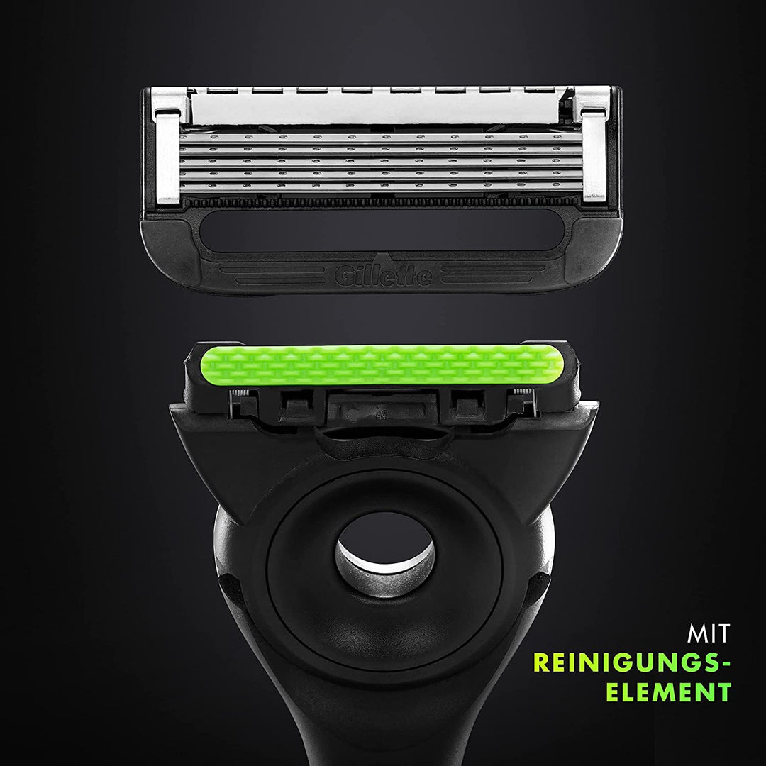 Gillette Labs Nassrasierer Herren, Rasierer mit Reinigungs-Element + Reise-Etui zur Aufbewahrung für
