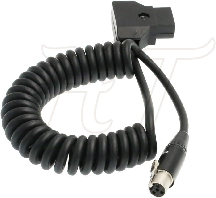 HangTon TVLogic Alphatron EVF Monitor Spiralkabel V-Mount D-Tap auf Mini XLR 4-polig