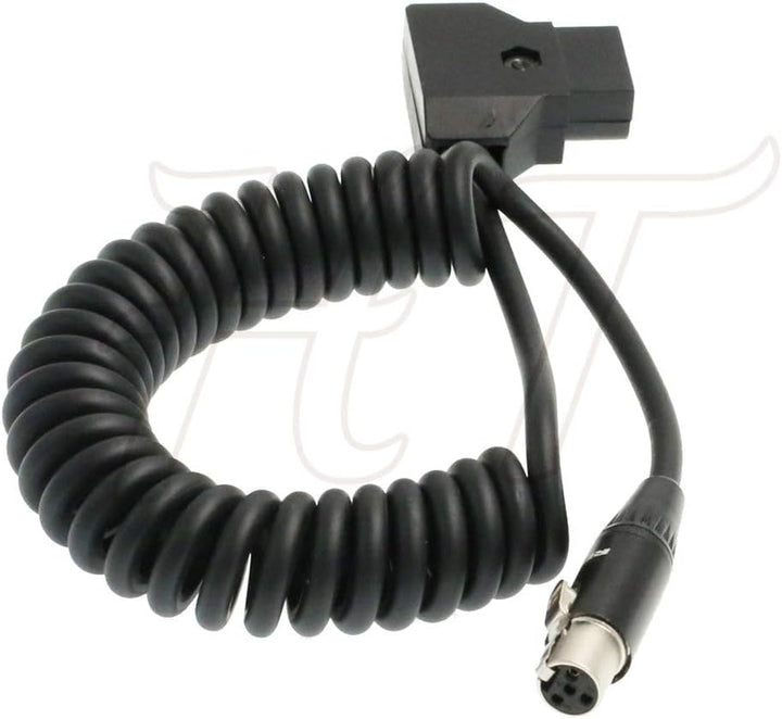 HangTon TVLogic Alphatron EVF Monitor Spiralkabel V-Mount D-Tap auf Mini XLR 4-polig