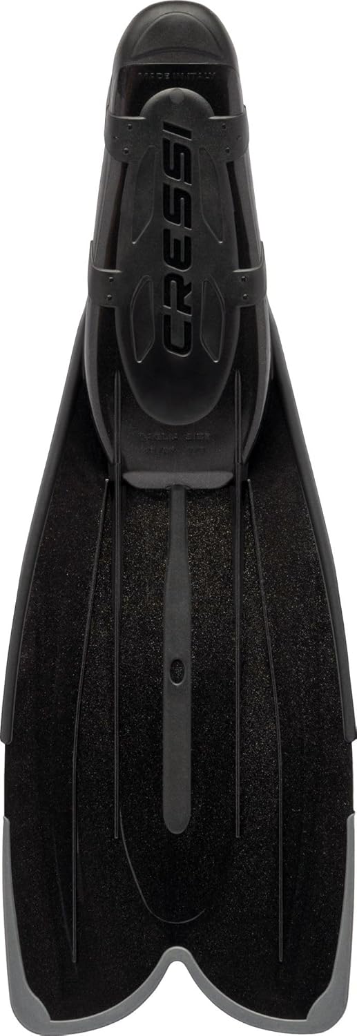 Cressi Agua Premium Flossen Self Adjusting zum Tauchen, Apnoe, Schnorcheln und Schwimmen Schwarz 45/