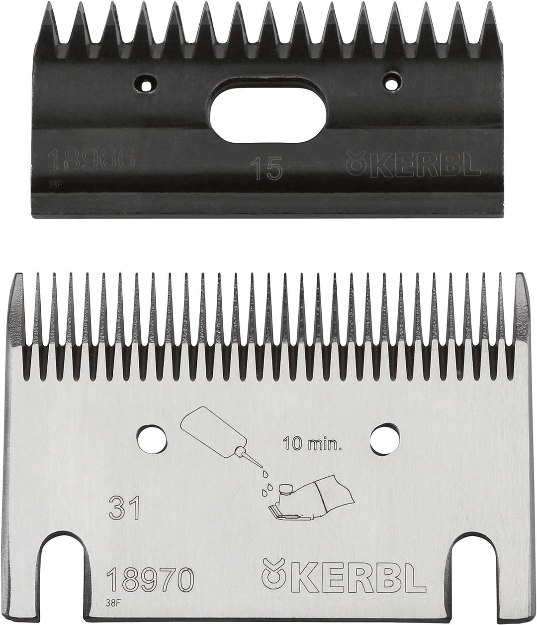 Kerbl 18961 Schermesser-Set Kerbl Premium, Rind / Pferd 31/15 Zähne
