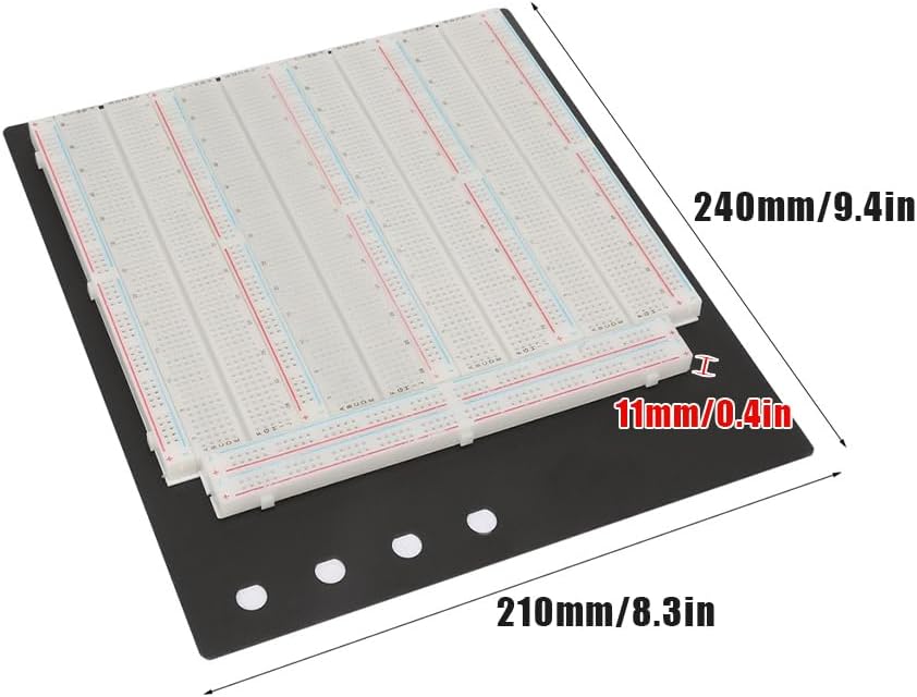 Breadboard, Mini Solderless Breadboard 3220 Punkt Solderless Breadboard ZY-208 Circuit Testing Board