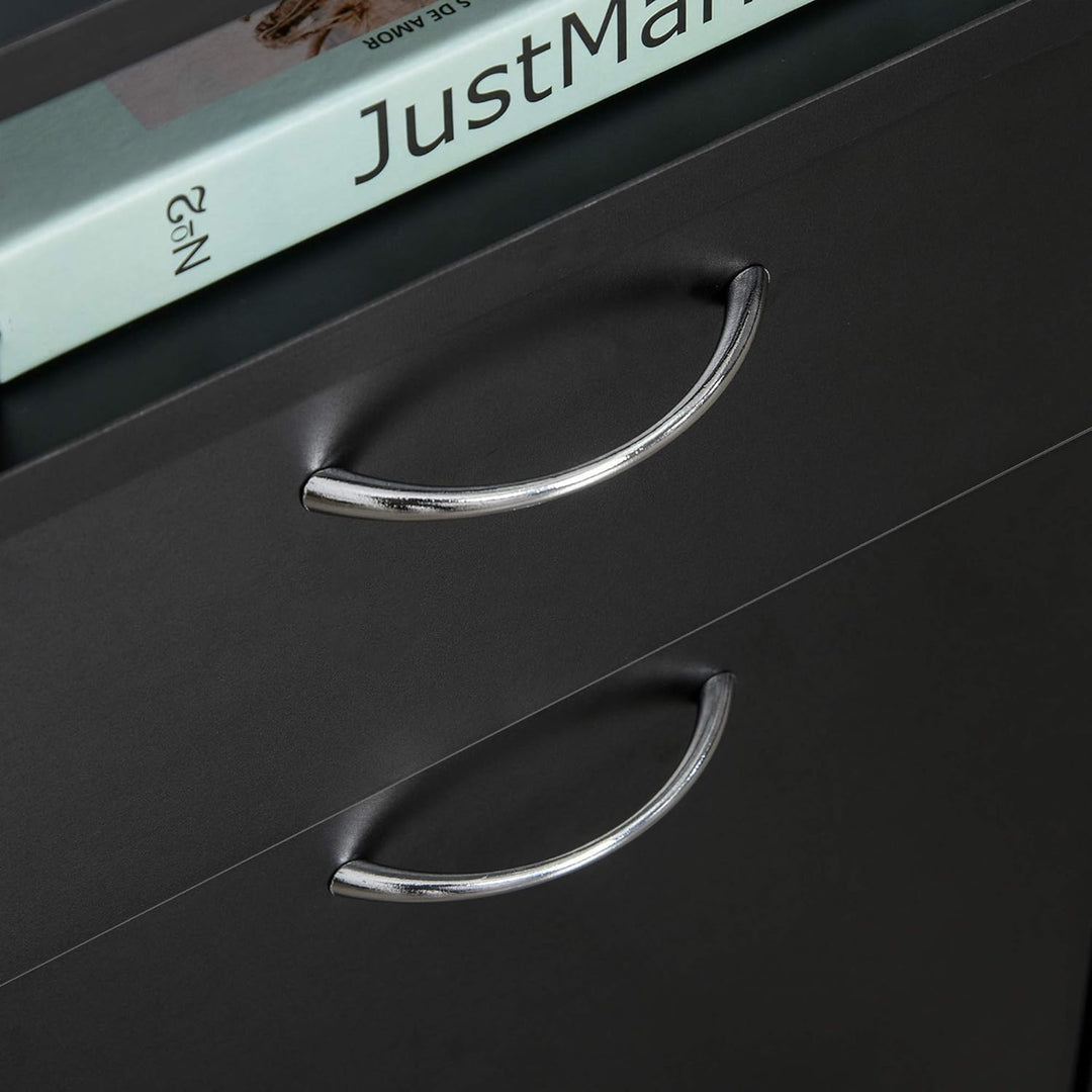 HOMCOM Rollcontainer, Aktenschrank, Bürocontainer mit Schublade, Büroschrank, Aufbewahrung Container