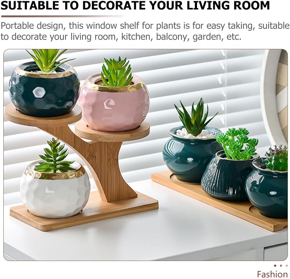 Angoily Blumentopf Cupcake Dessert Ständer Pflanzentreppe Holz Pflanzenständer Blumentreppe Blumenst