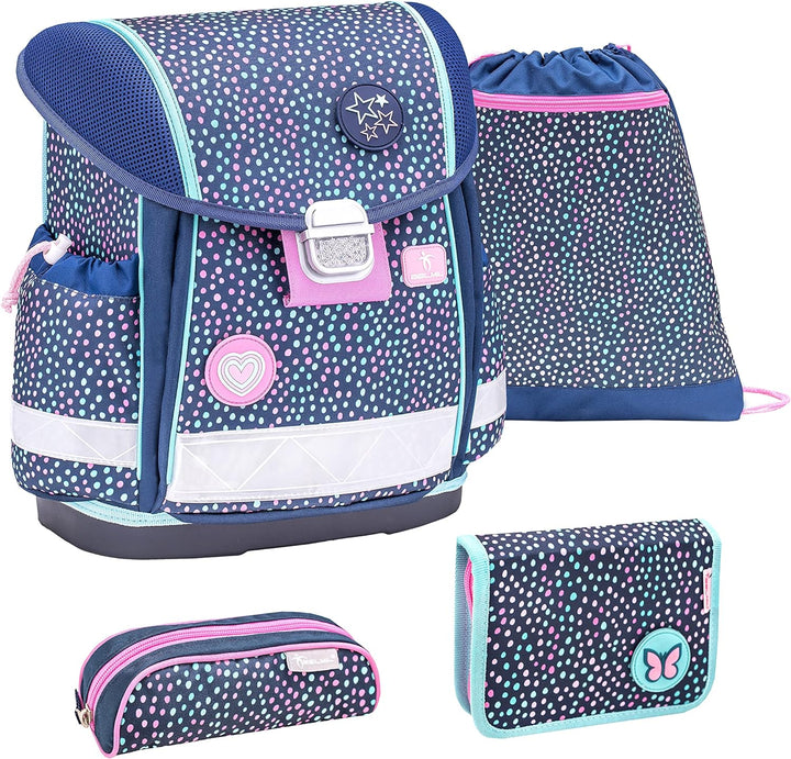 Belmil Schulranzen Set 5 - teilig ergonomischer Schulranzen Mädchen 1. klasse 2. klasse 3. klasse -