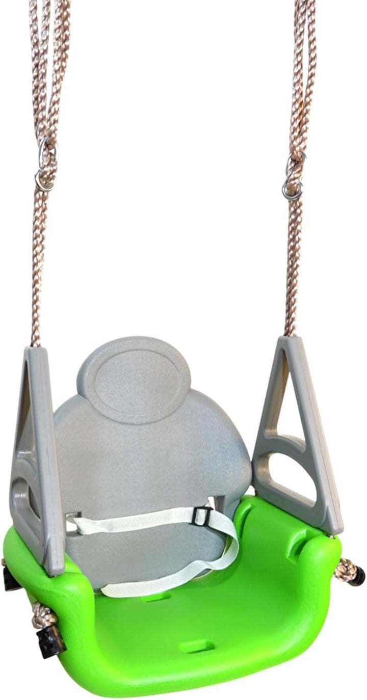 Loggyland Mitwachsender Babyschaukelsitz 3in1 von 3 bis 12 Jahre I Kleinkind I mitwachsend I grau ap