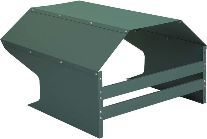 Mähroboter-Garage HWC-L43, Dach Unterstand für Rasenmäher, Metall 40x59x69cm - grün, Grün