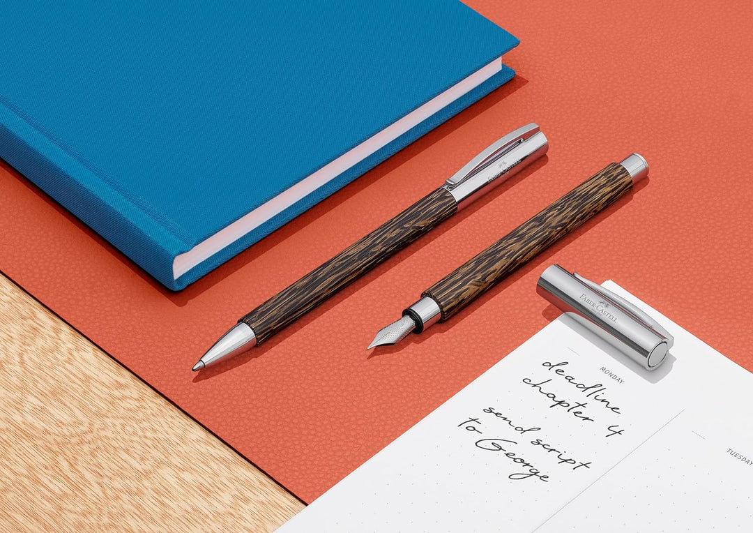 Faber-Castell 148170 - Füllfederhalter AMBITION Cocos, Federbreite M, inkl. Geschenkverpackung und K
