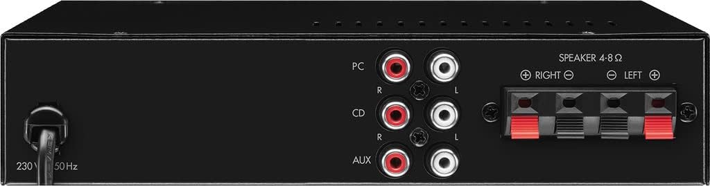 MONACOR SA-50 Kompakter Universal Stereo-Verstärker schwarz, 254620 Single, Single